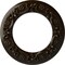 Ekena Millwork Ribbon with Bow Ceiling Medallion (Fits Canopies up to 7 1/2"), 12 1/4"OD x 7 1/2"ID x 7/8"P, Bronze CM12RIBZS - alternate 1